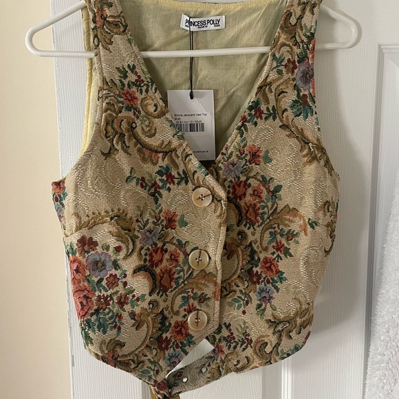Princess Polly Tops - Princess Polly Multicolor Floral Tapestry Vest